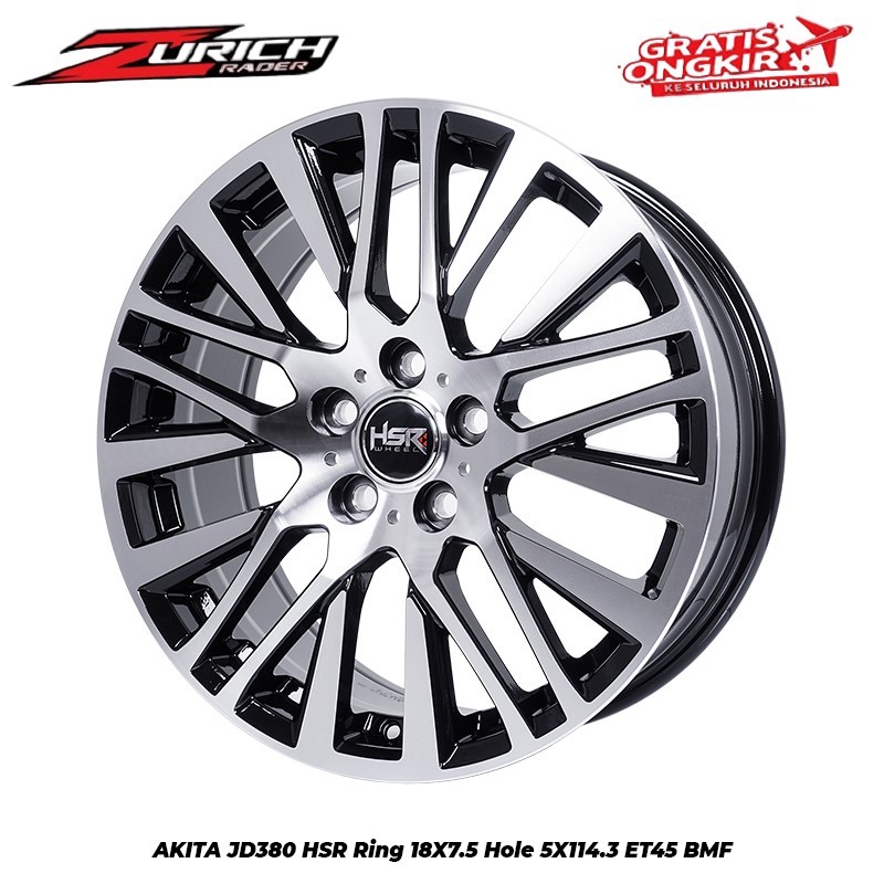 Velg Mobil Hsr Ring 18 Akita Pcd 5x114,3 Untuk Captiva Almaz Terios Voxy Accord