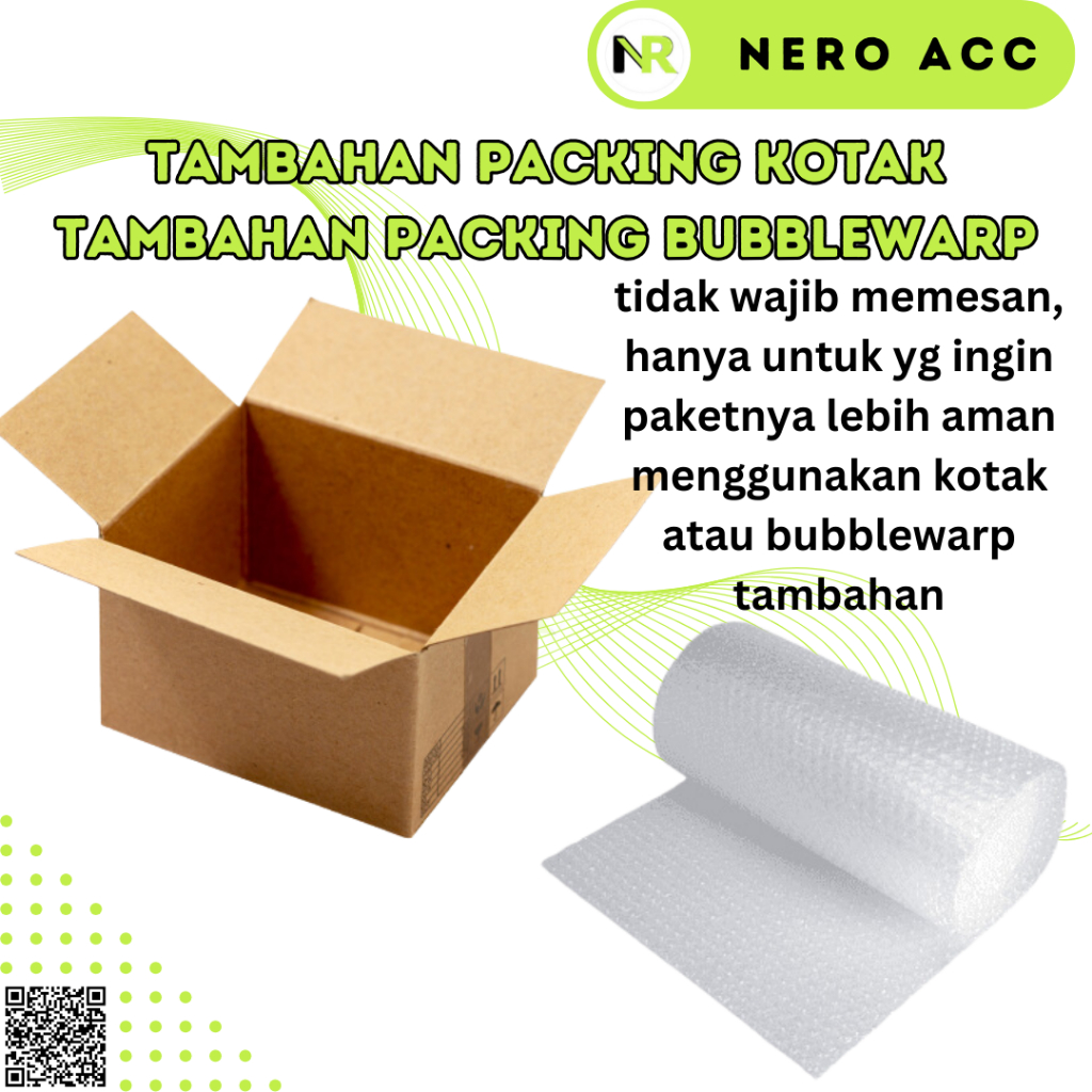 

Tambahan packing dus box kardus bubblewarp agar paket lebih aman