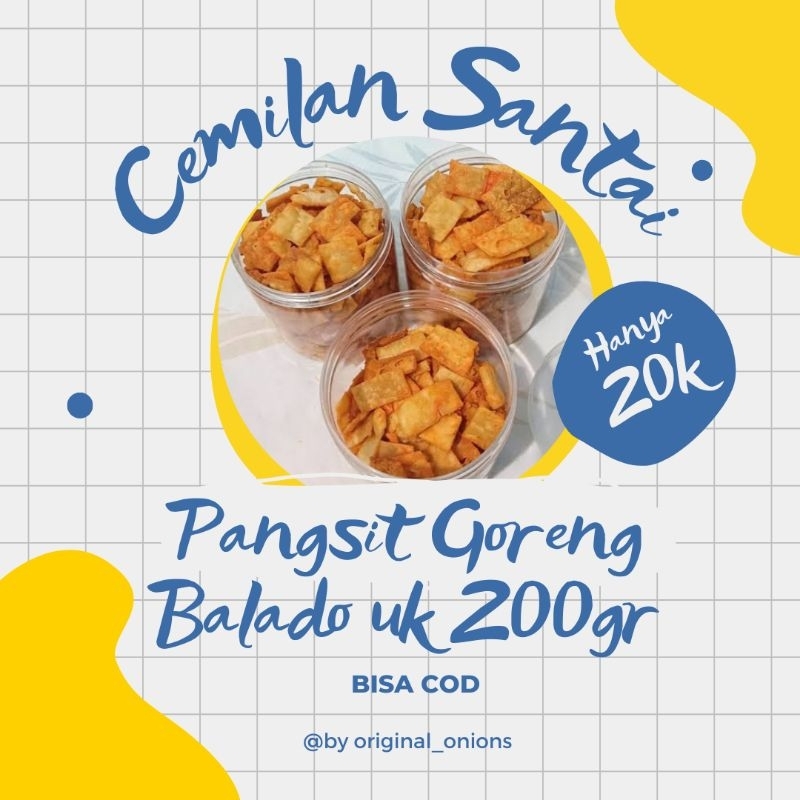 

KRIPIK PANGSIT RASA BALADO || Uk 200gr