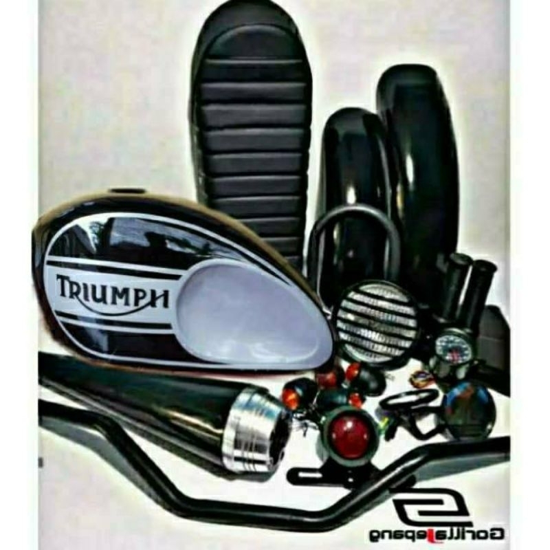 Paket bodyset custom japstyle scorpio megapro gl tiger thunder byson tangki jok lsmpu set aksesorisn