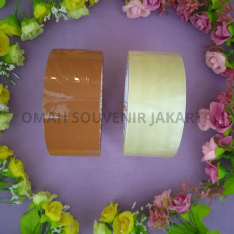 

Lakban Bening || Lakban Cokelat || 90 Yard Ekonomis solatip lakban murah ||