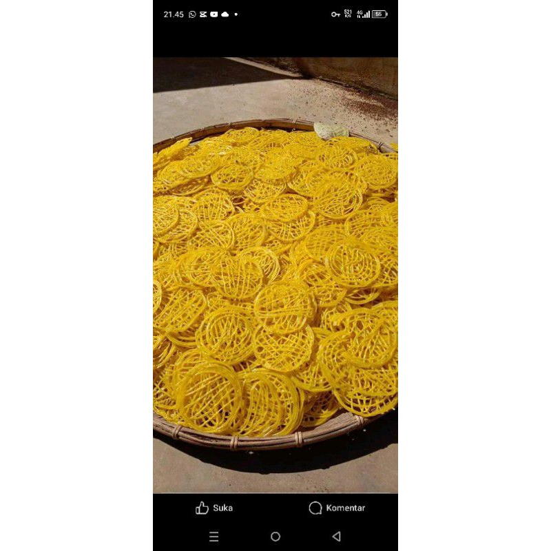 

kerupuk mie kuning mentah kecil ciplok asinan 3kg/bal