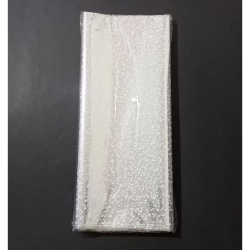 

5 pcs Plastik Buket Kantong Parcel Motif Putih Sarung Bucket