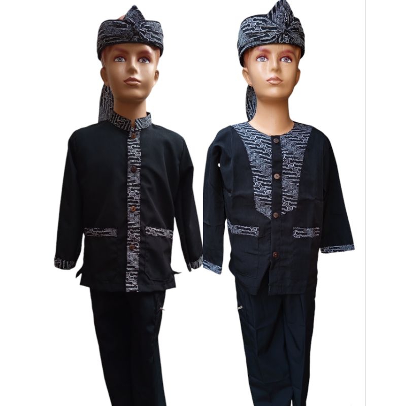 couple_baju adat sunda anak/stelan baju pangsi anak sekolah Paud, TK, SD