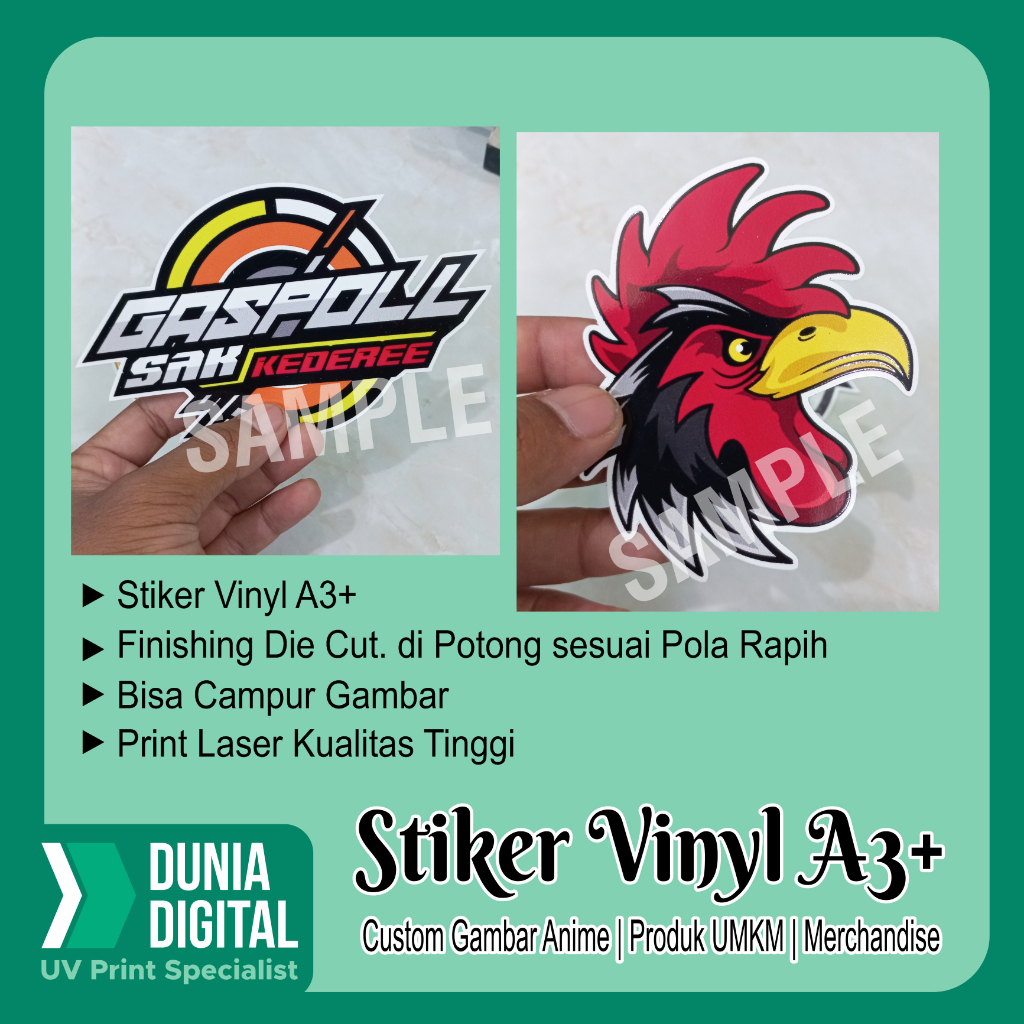 

Per A3+ Custom Stiker Vynil A3+ DieCut