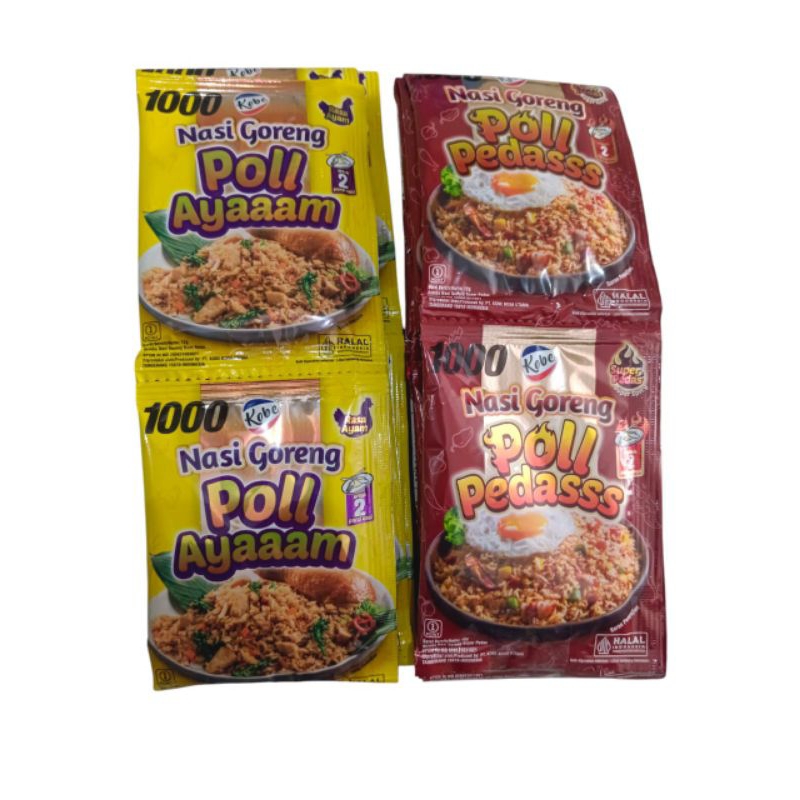 

Bumbu kobe nasi goreng Rasa ayam &pedas1renteng isi 12