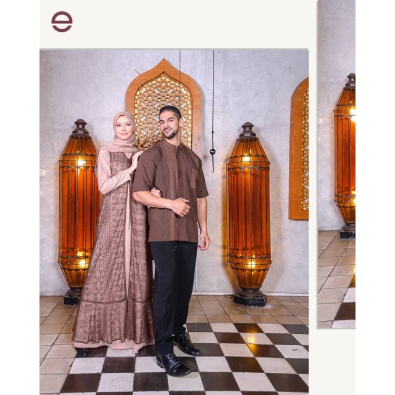 GAMIS ETHICA COUPLE TERBARU SARIMBIT ETHICA GAMIS WANITA MURAH BROKAT GAMIS PESTA/DAILY