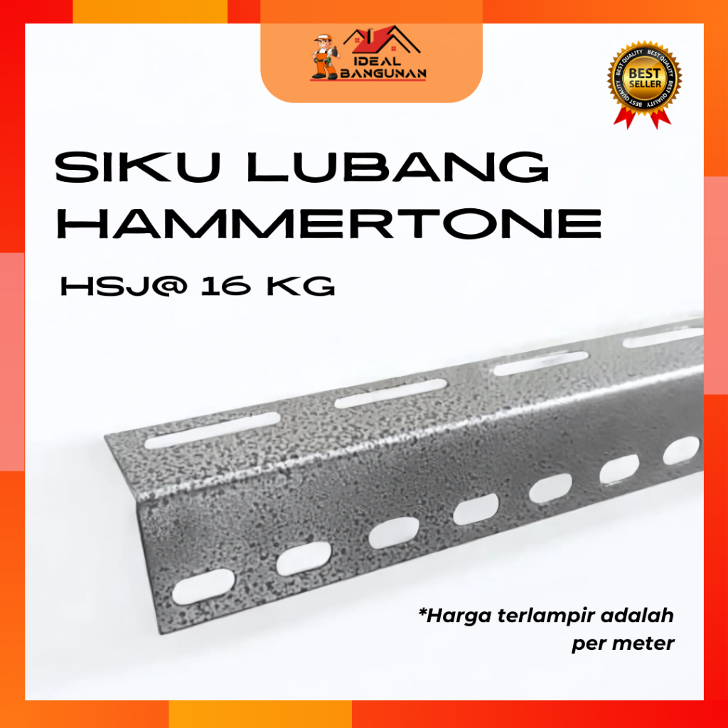 [READY] SIKU LUBANG HAMMERTONE | PANJANG 3 METER | SIKU LUBANG RAK SERBAGUNA | BESI RAK