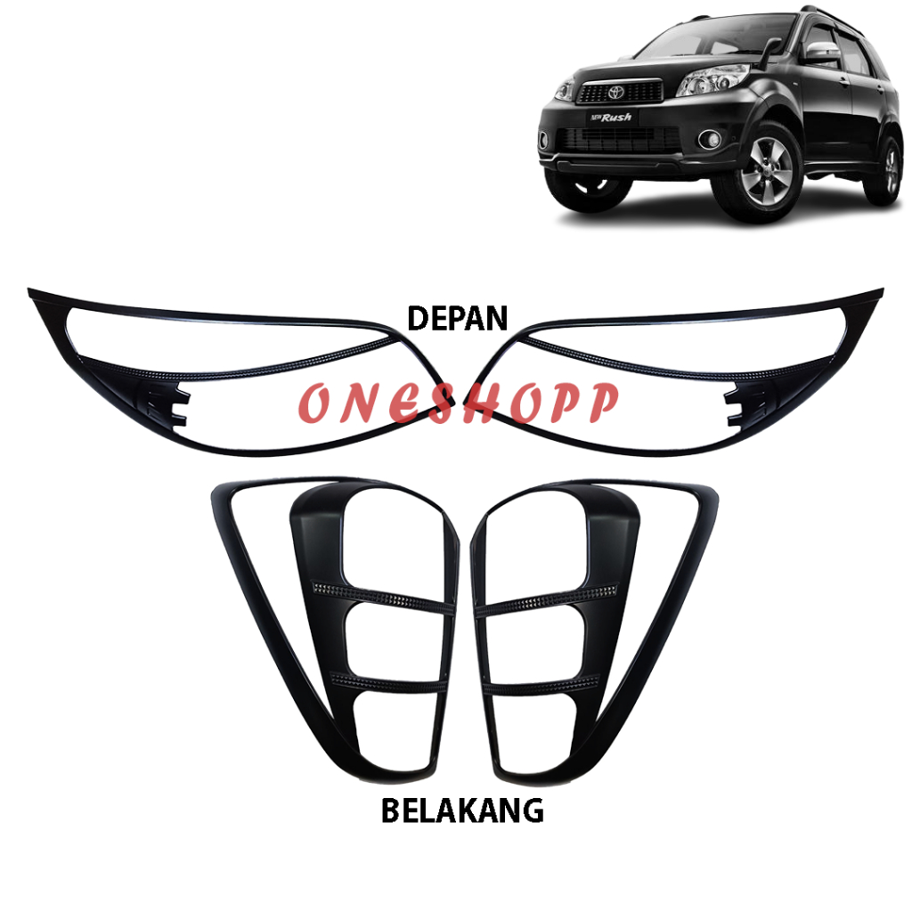 GARNISH LAMPU DEPAN BELAKANG RUSH 2012 - 2014