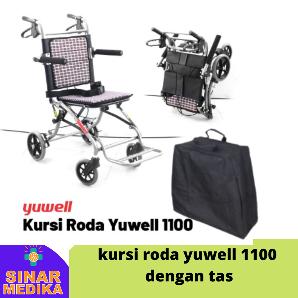 KURSI RODA ONEMED yuwell 1100. KURSI RODA UMROH TRAVEL KECIL LIPAT.