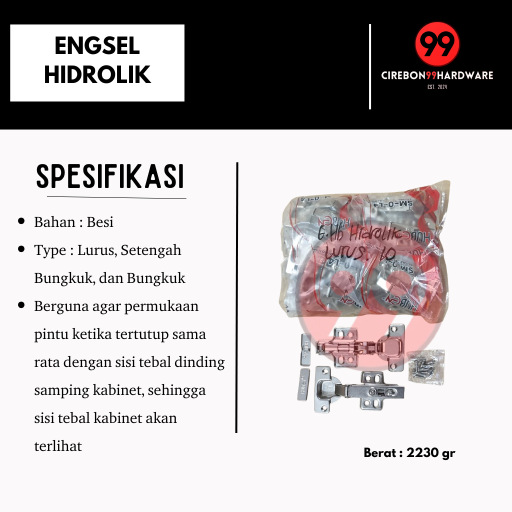 Engsel Hidrolik Merk Huben Engsel Pintu Lemari