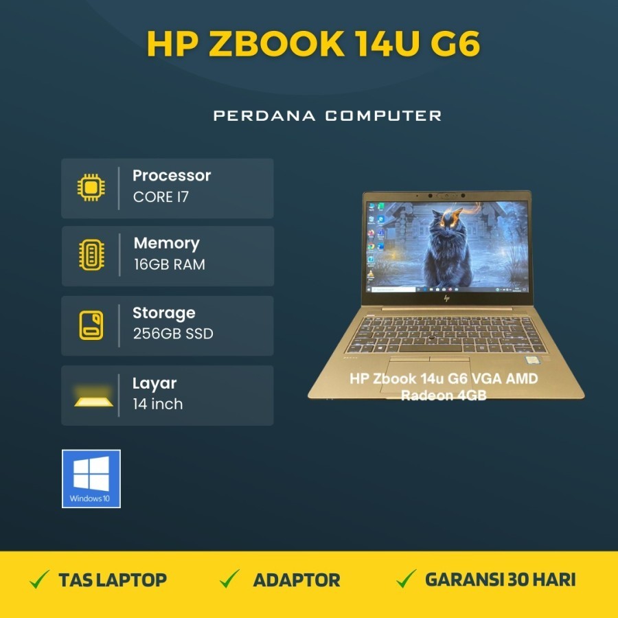 Laptop HP Zbook 14u G6 Core i7 8th Gen Ram Ssd