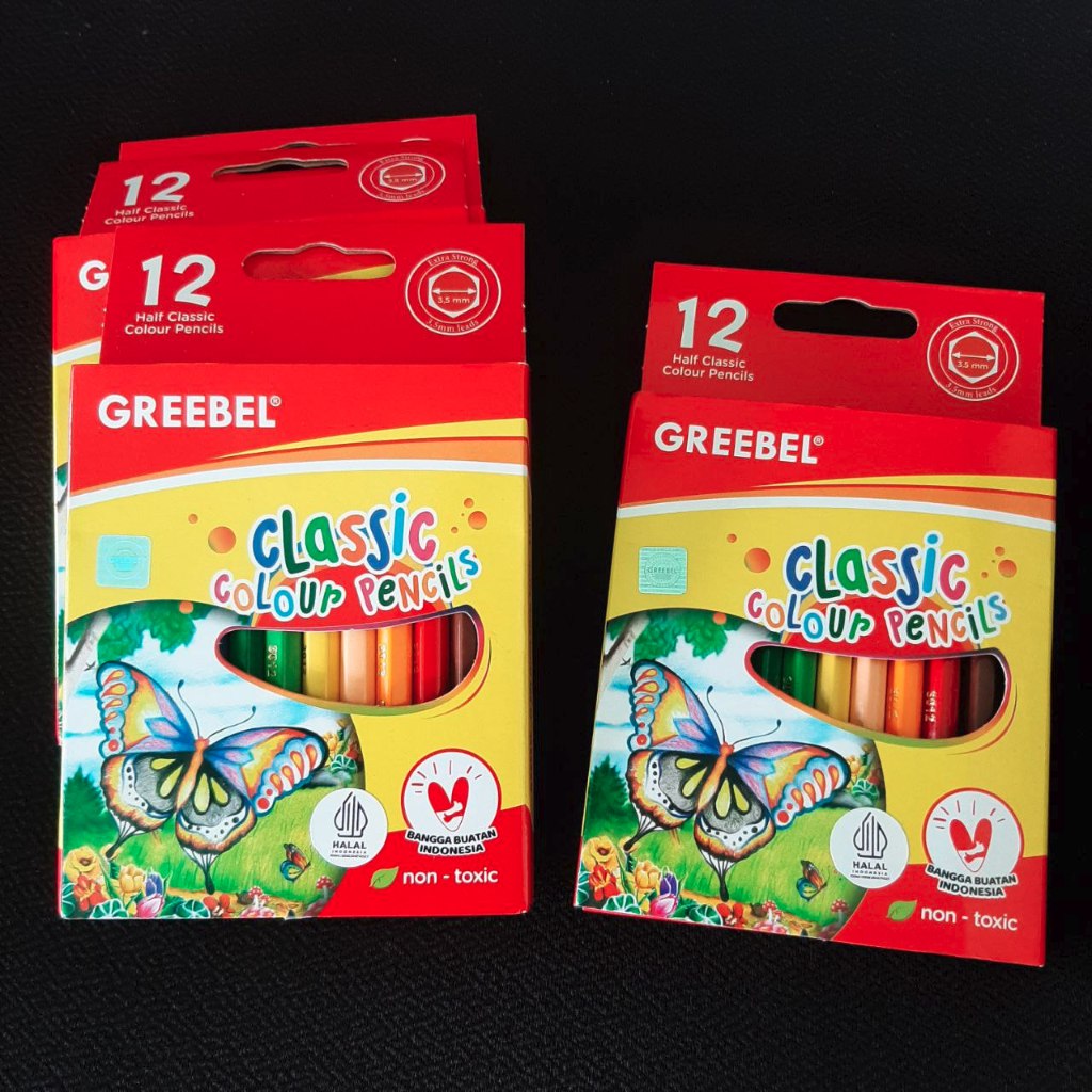 

PENSIL WARNA GREEBEL 12 WARNA PENDEK