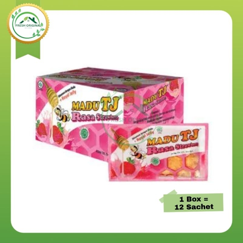 

Madu TJ Sachet Rasa Strawberry 1 Box isi 12 Sachet|Original Madu TJ Sachet 100%