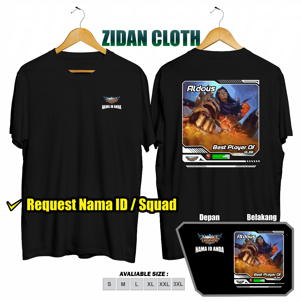 baju kaos aldous mobile legend kaos ml aldous fighter