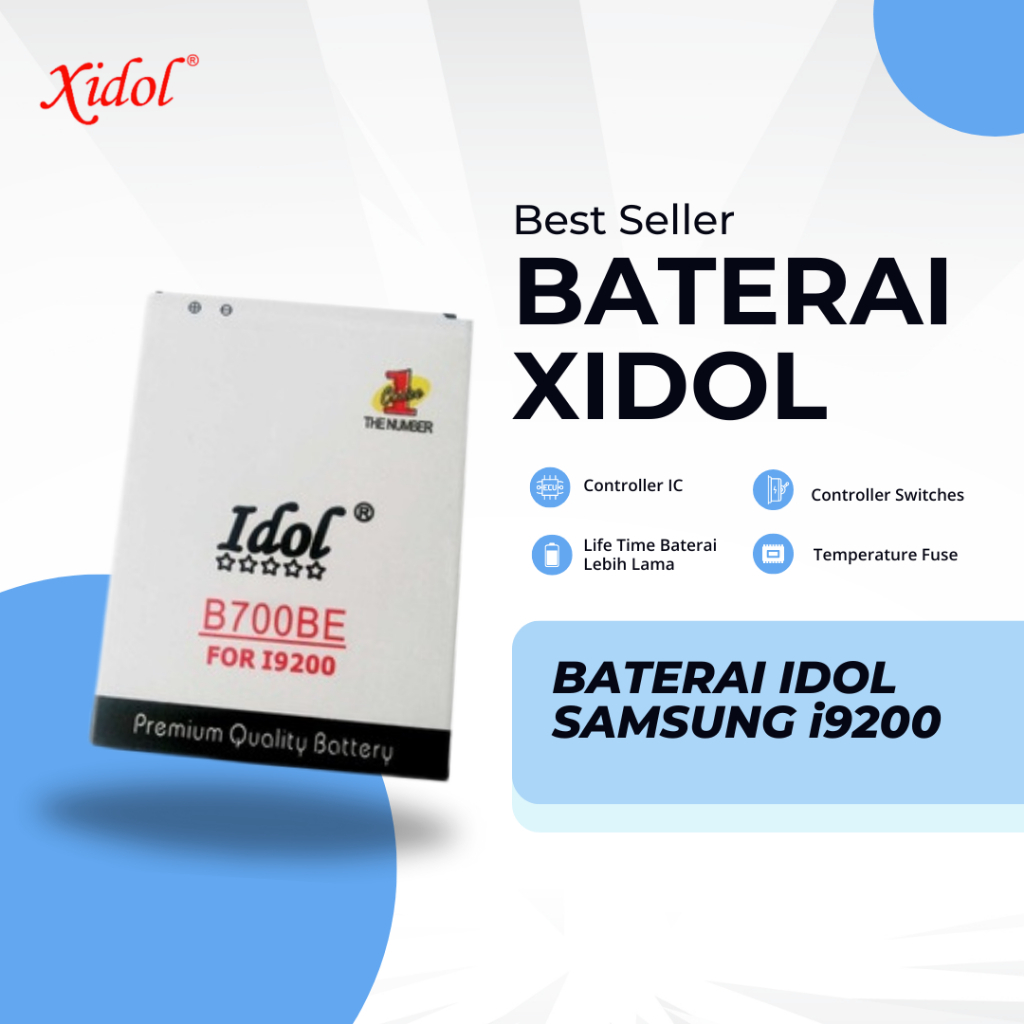 BATERAI XIDOL SAMSUNG i9200 PREMIUM BERGARANSI