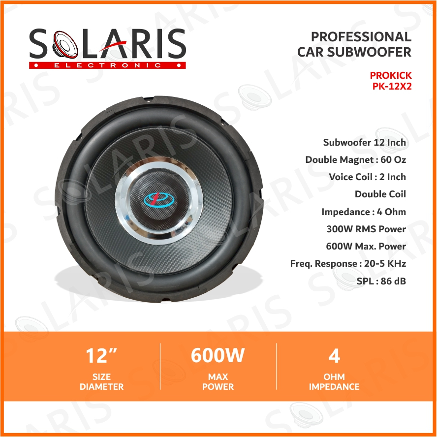Subwoofer 12 Inch 600W Double Magnet Double Coil Prokick PK-12X2 IK4