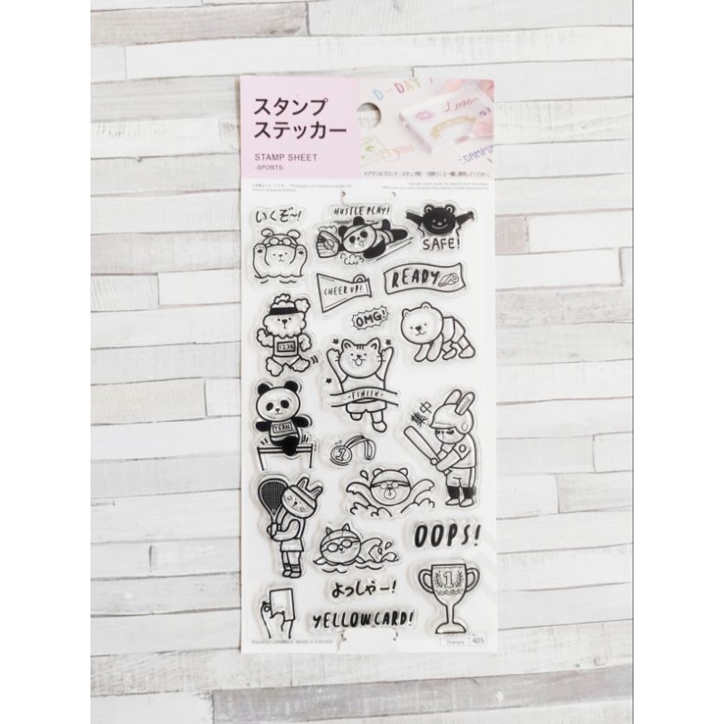 

Stamp Sheet Cap Stempel Clear Transparan Lucu Japan