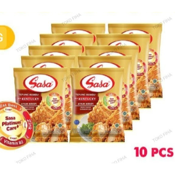 

Tepung Bumbu SASA Tepung Kentucky Tepung Instant 90gr isi 10pcs