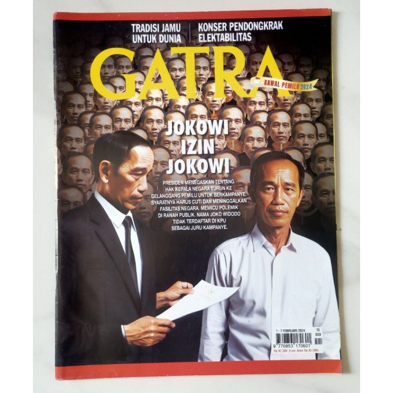 Majalah Gatra 1 Februari 2024 : Jokowi - Konser Elektabilitas Dewa 19, Rhoma Irama - Tradisi Jamu