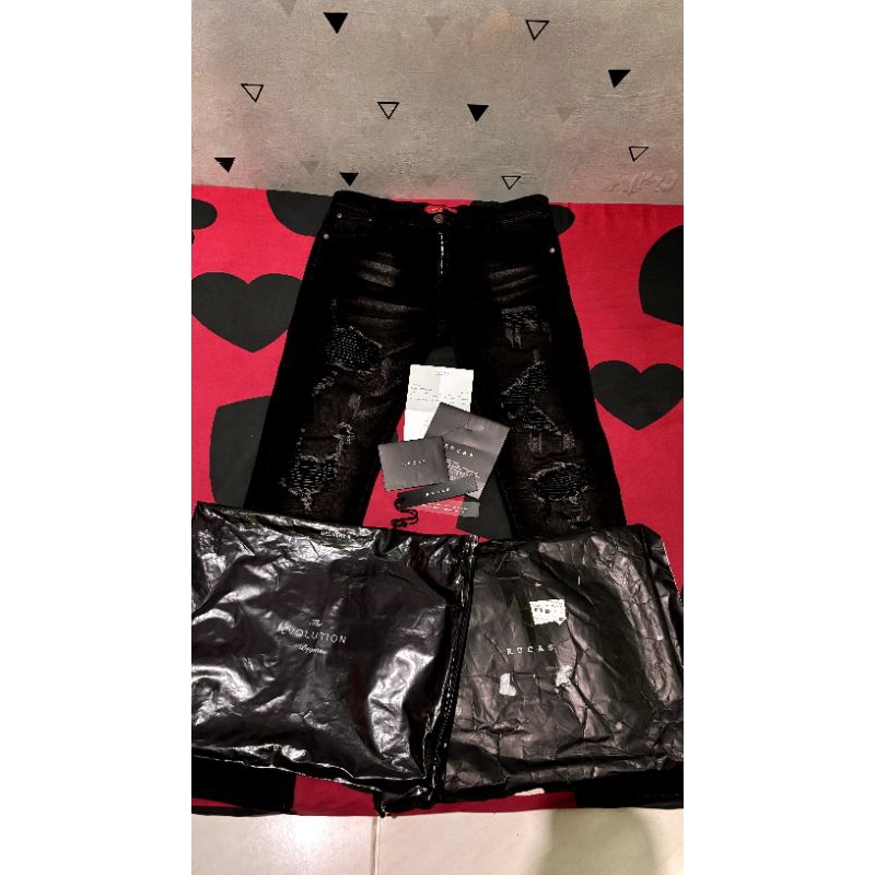 CELANA RUCAS SEASON 8 LONG BLACK CAVIAR LEATHER