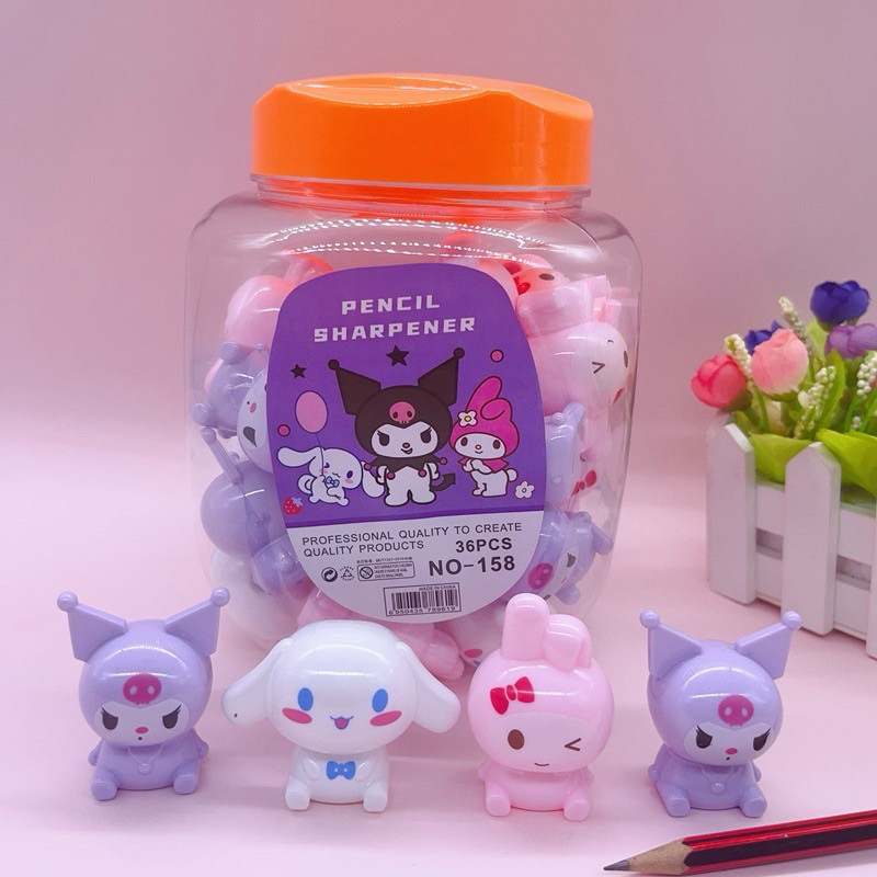 

VIRAL RAUTAN PENSIL BONEKA SANRIO DENGAN MATA RAUT YANG TAJAM DAN TIDAK MUDAH MEMBUAT PENSIL PATAH souvenir hadiah ulang tahun anak sekolah lomba kado hampers goodiebag serutan pencil sharpener kuromi melody hellokitty cinnamonroll