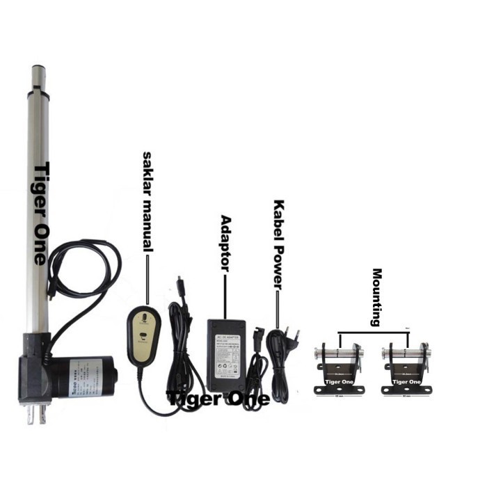 Kumau Aktuator, Actuator 24V Linear Aktuator, Linear Actuator 75cm 6000N