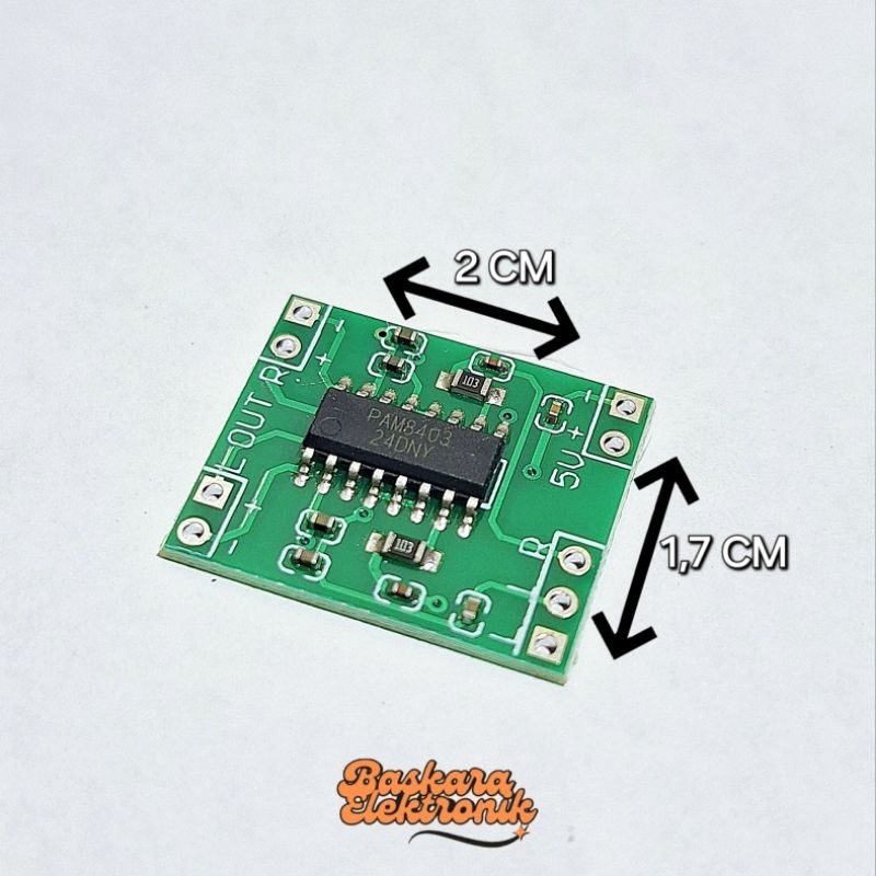PAM8403 5V KIT AMPLI PAM 8403 TANPA POTENSIO 2X3W 5V