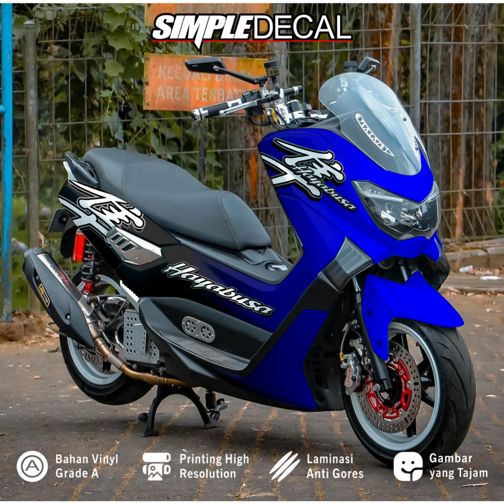 stiker decal nmax full body motif hayabusa decal custom nmax hayabusa