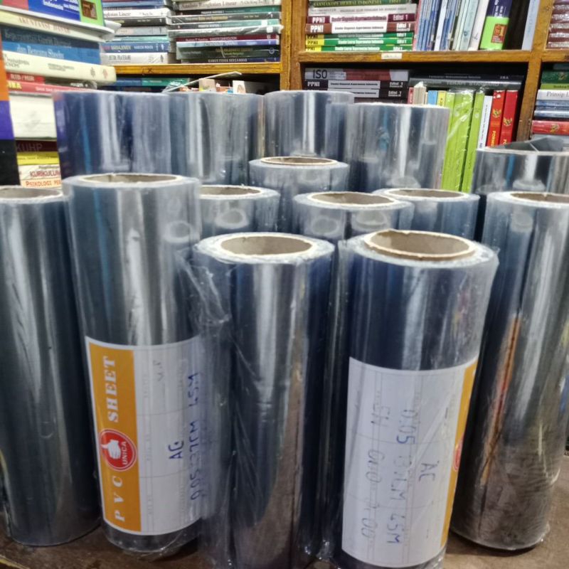 

H7Y Sampul Buku Plastik Mika Bening Roll Besar Ukuran 25cm,27cm,30cm,34cm,40cm Panjang 45 meter