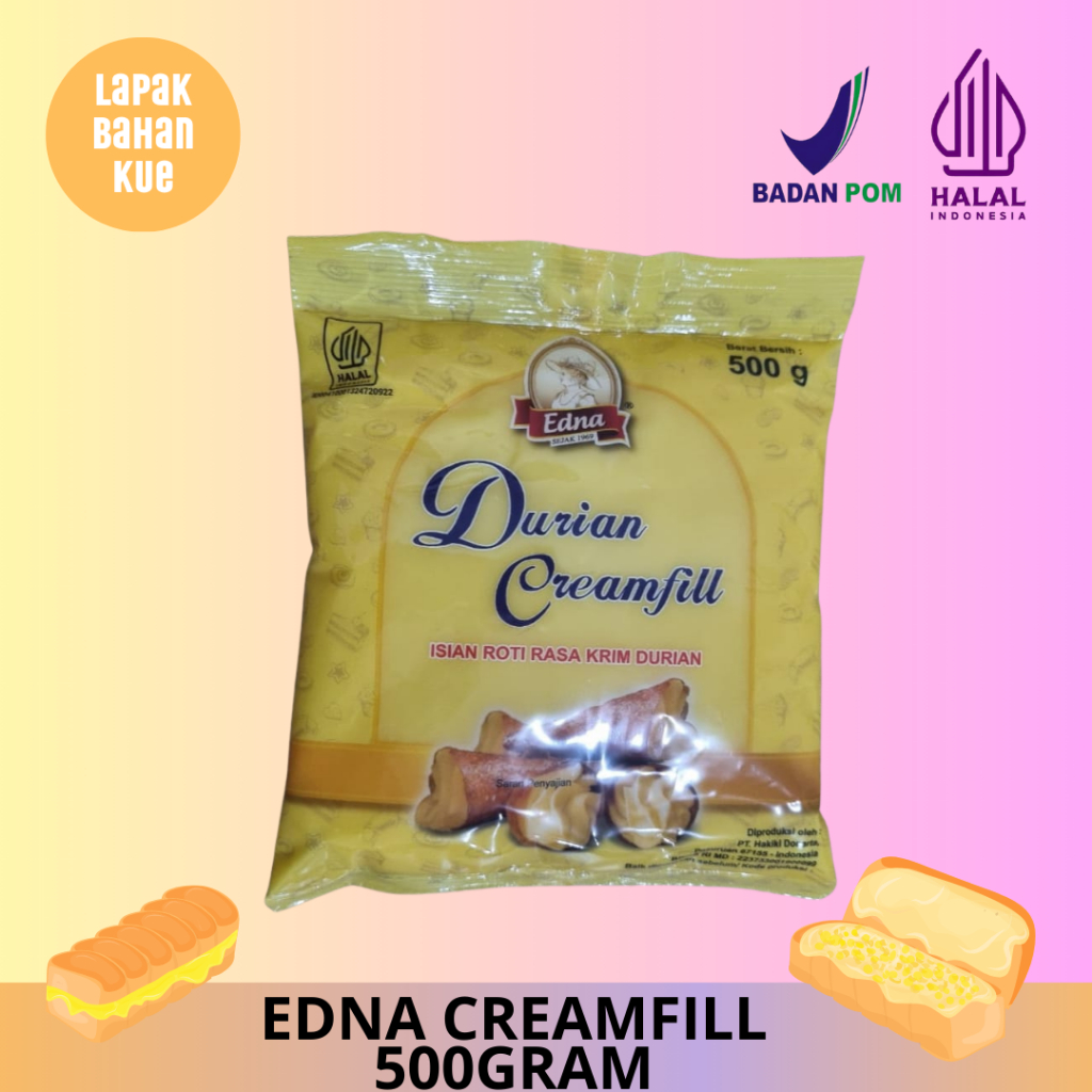 

EDNA CREAMFILL 500 GR-ISIAN KUE-ISIAN ROTI-SELAI