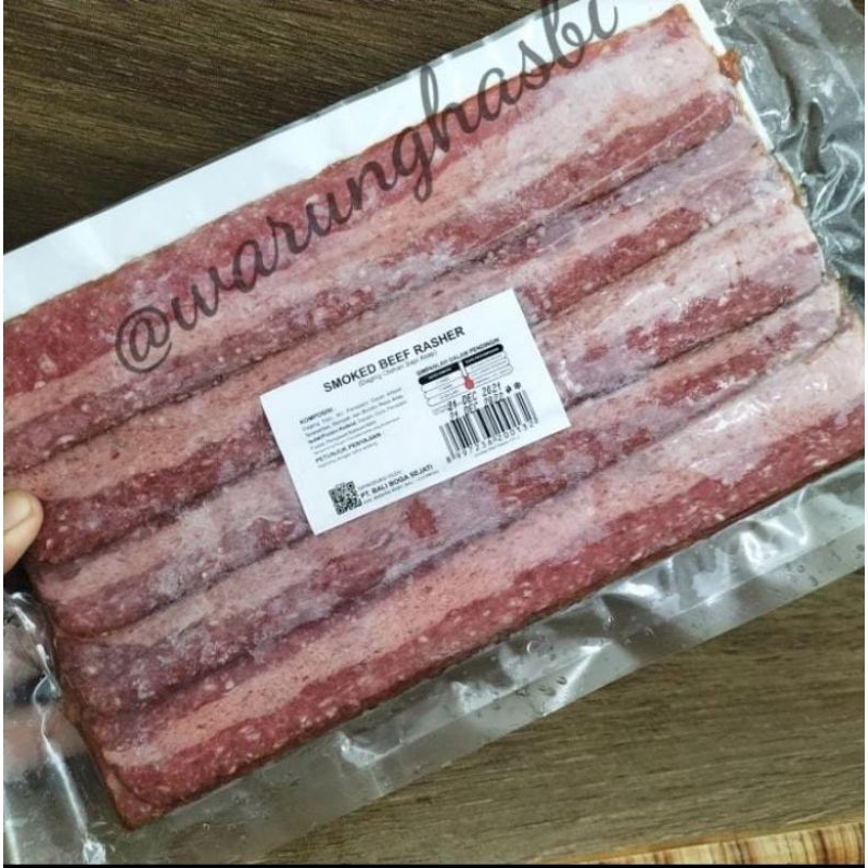 

Smoked beef Bacon halal 250gr