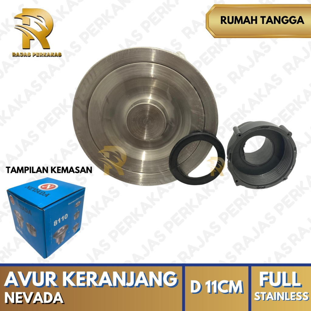 AVUR KERANJANG FULL STENLIS NEVADA / AFUR KERANJANG BAK CUCI PIRING STAINLESS