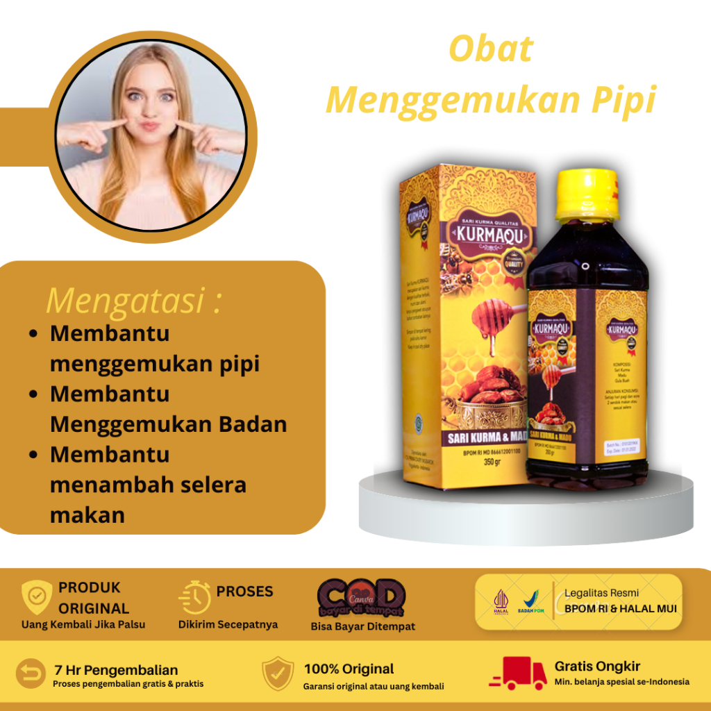 Kurmaqu - Obat Menggemukan Pipi Pria Dan Wanita, Obat Gemuk Pipi Chubby Dewasa