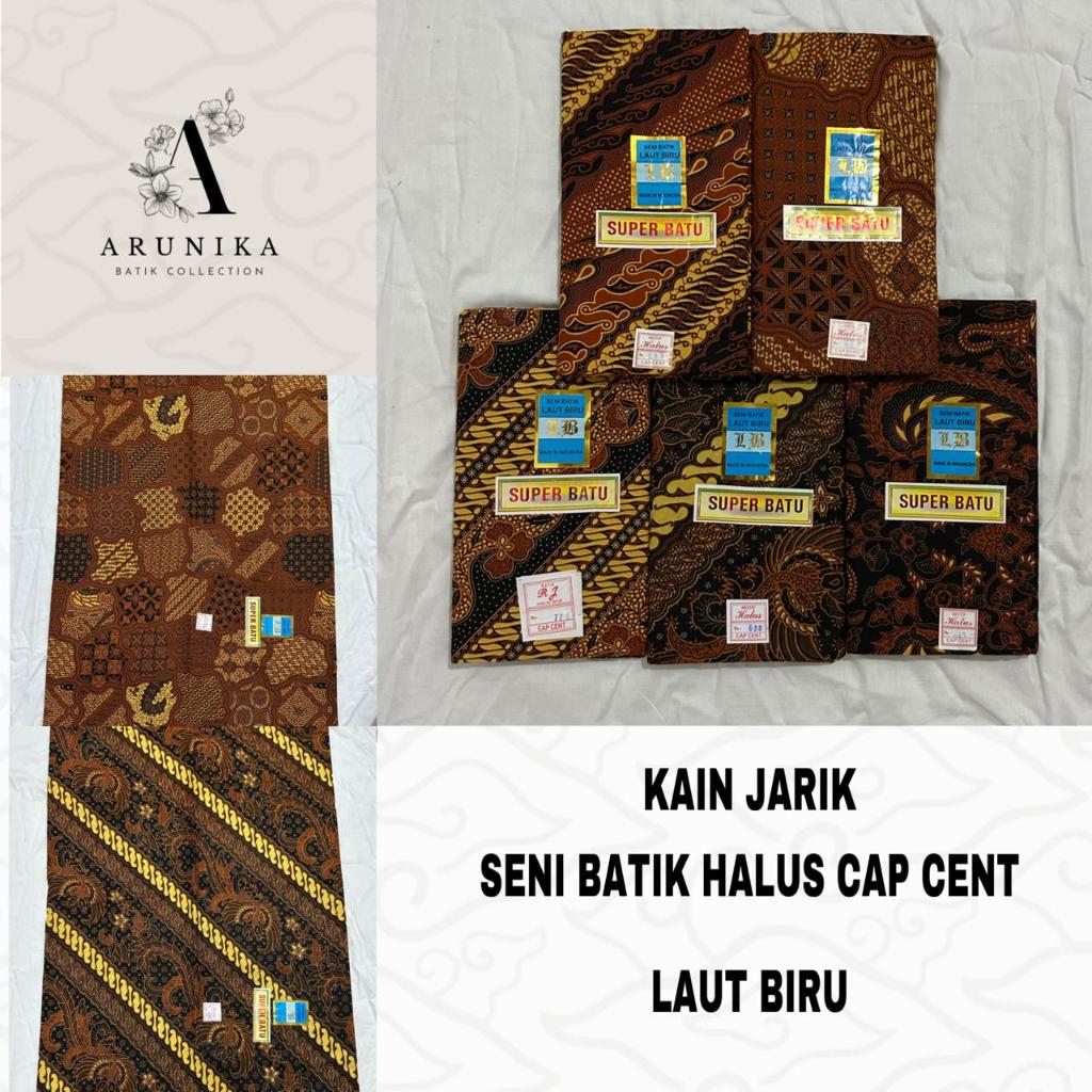 KAIN SUPER BATU JARIK BATIK "LAUT BIRU" CAP CENT