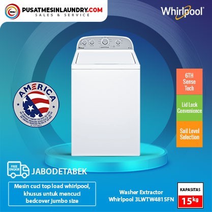 Whirlpool Mesin Cuci 15kg Top Load Smart Agitator 3LWTW4815FN