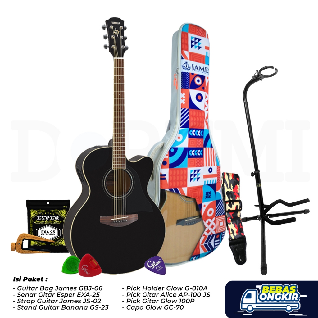 Paket Gitar Yamaha Fancy CPX 600 / CPX600 / CPX-600