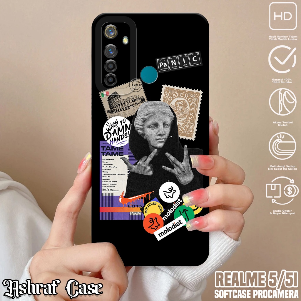 Case Realme 5 / Realme 5i - Casing Realme 5i / Realme 5 Motif Estetik - Softcase Hp Realme 5i - Kond