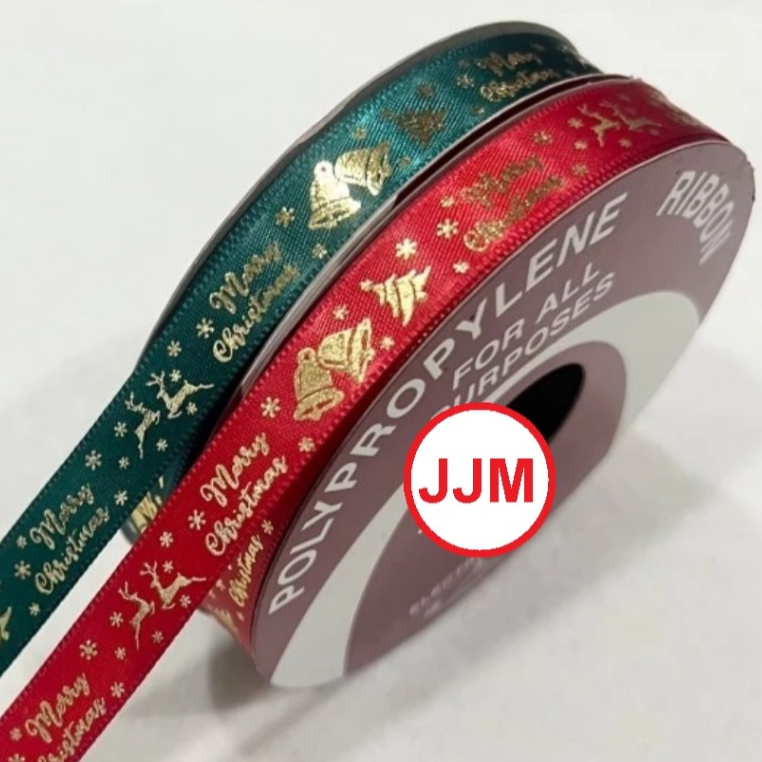 

Pita Natal Satin 1/2inch 1.25cm - Merry Christmas Ribbon 1/2inc 1.25cm