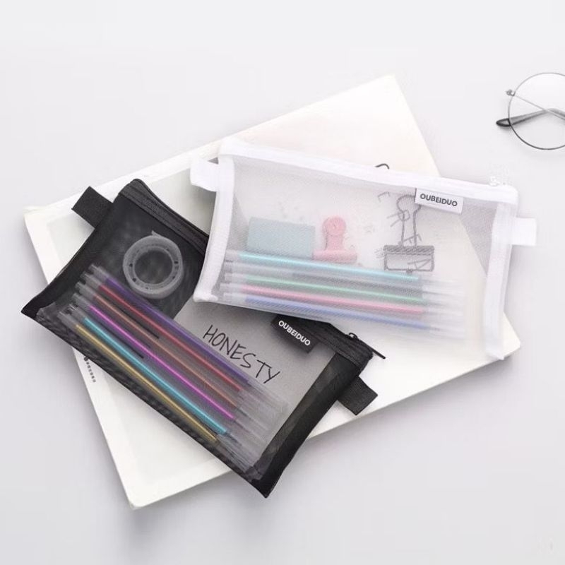 

D464 Zipper Bag B5 / Map Zipper / Map Jaring / Map Resleting / wadah kuas kosmetik - B5 Kotak Pensil Jaring Transparan / Pouch Resleting Kapasitas Besar / Tempat Pensil Sekolah Anak / Kotak Pensil Jaring os