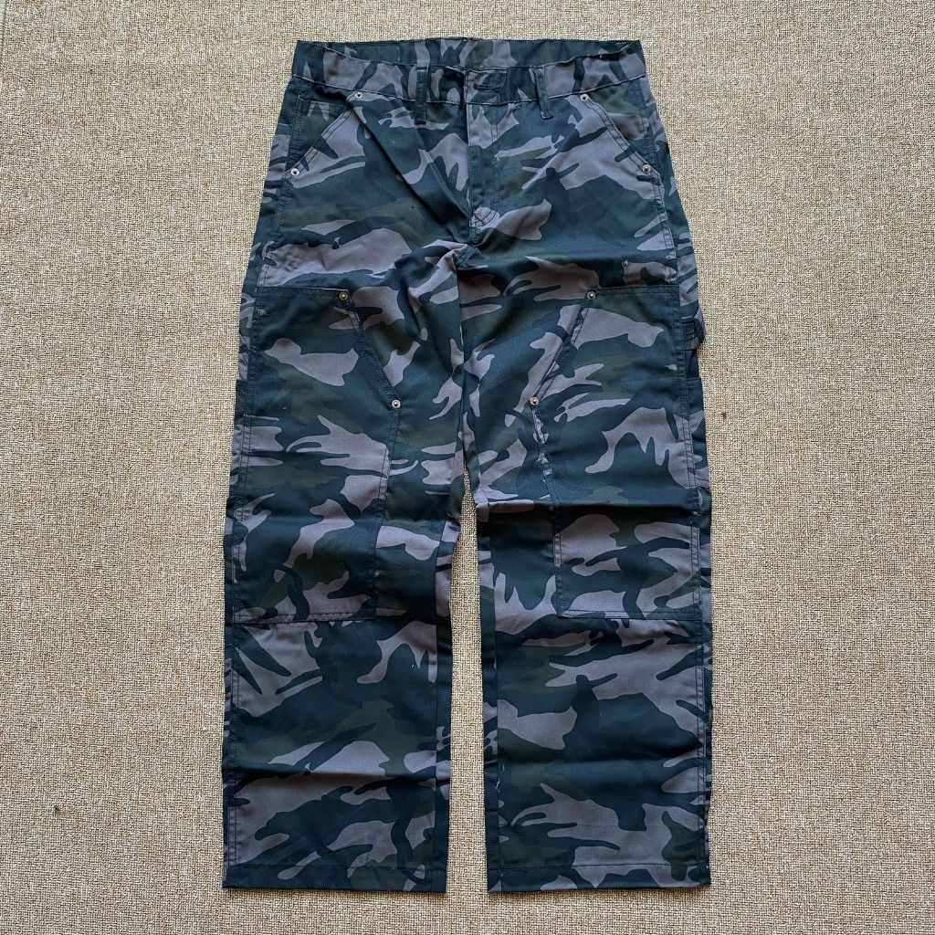CELANA PANJANG DOBLEE KNEE CARPANTER MOTIF CAMO DARK GREY SPESIAL SERIES