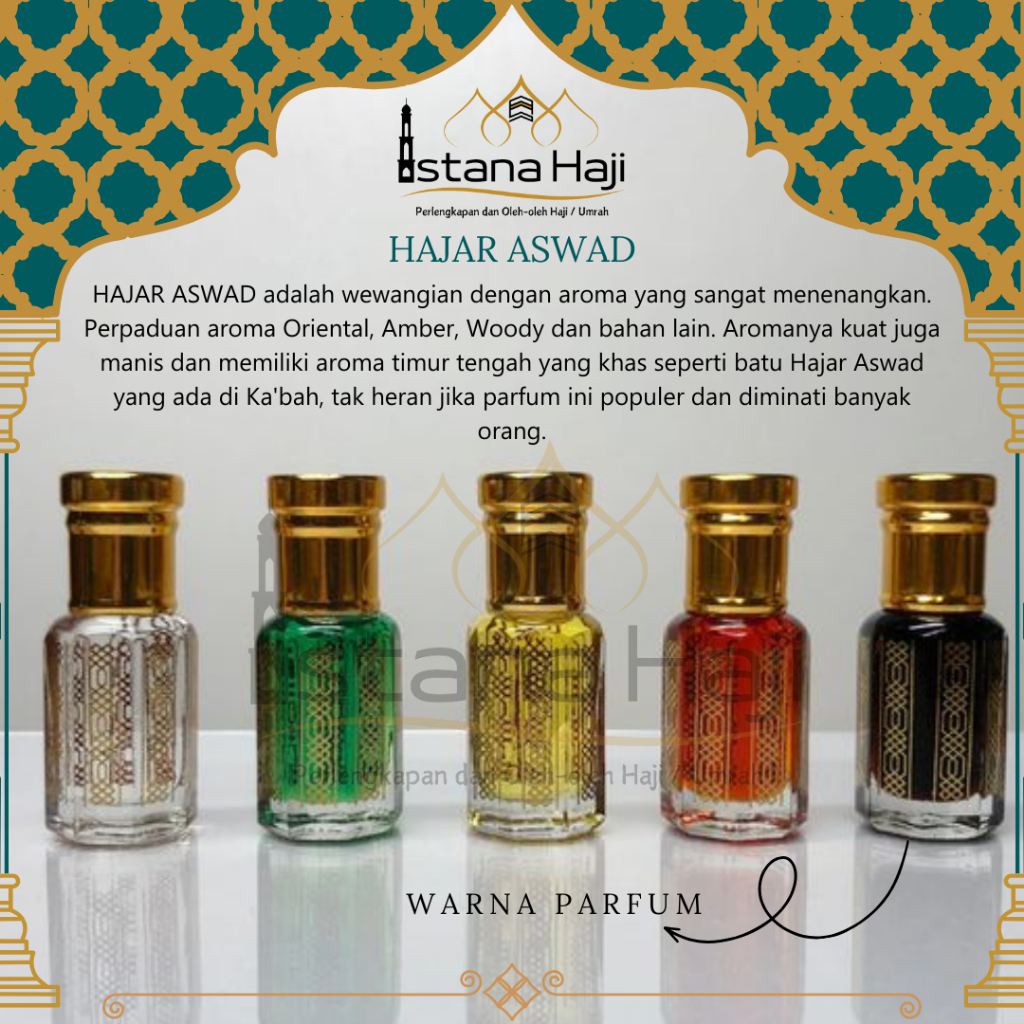 HAJAR AL ASWAD / HAJAR ASWAD / HAJAR ASWAD SAUDI / 100% Original Arab Saudi Isi 3ML / 6ML / 12ML