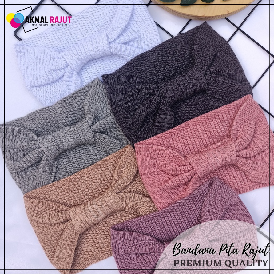 Ciput Rajut Bandana Pita Daleman Jilbab Bando Pita 2 In 1 Untuk Anak dan Dewasa