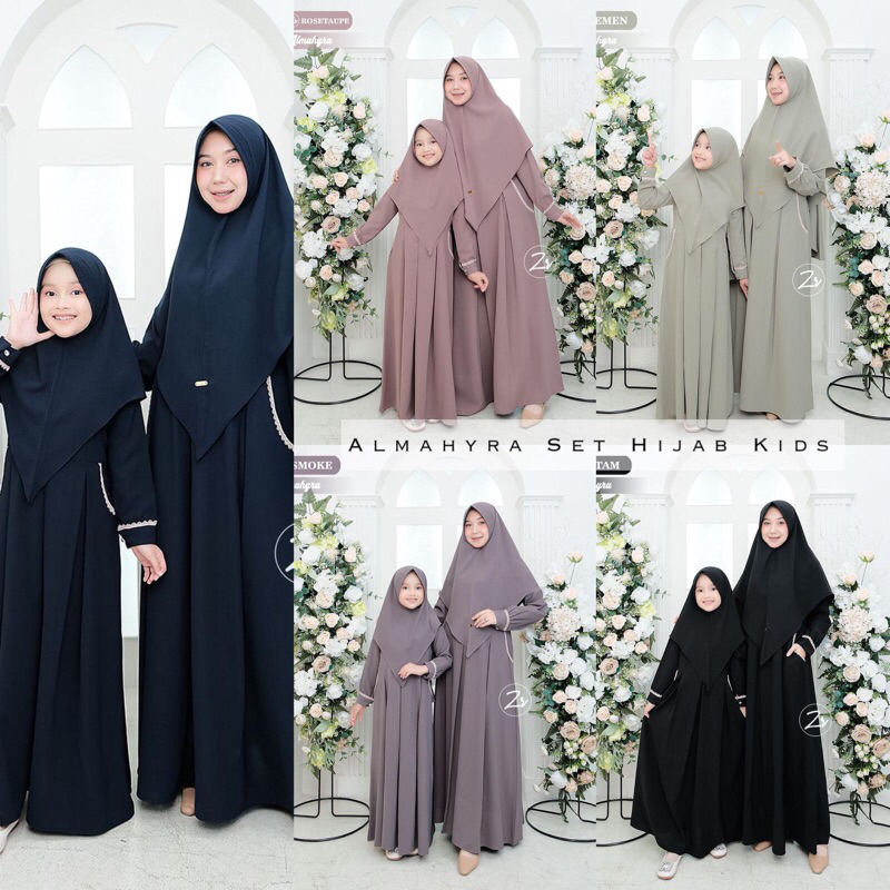 REGINA ALMAHYRA SET HIJAB MOM AND KIDS BY ZR MATT SABRINA PREMIUM SET HIJAB KEKINIAN BUSUI FRIENDLY 