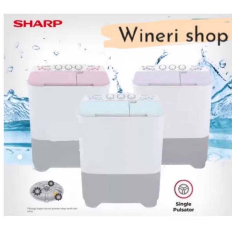 Mesin cuci Sharp / Mesin cuci Sharp 2 tabung / Mesin cuci Sharp 70MW / Mesin Cuci Sharp 80MW / Mesin