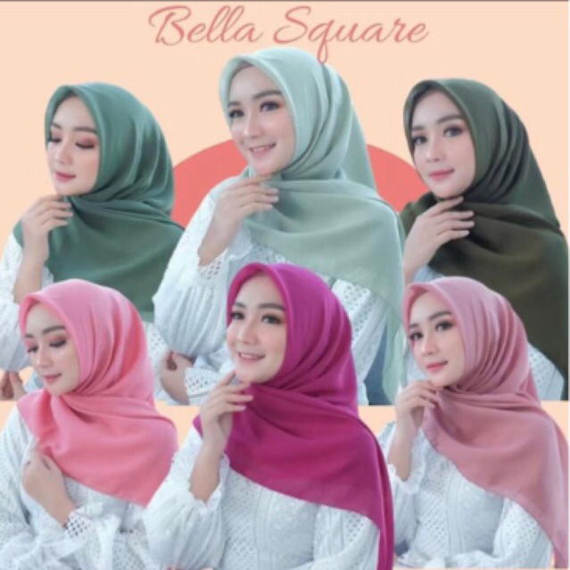 Bella square pollycotton premium kerudung Bella square premium