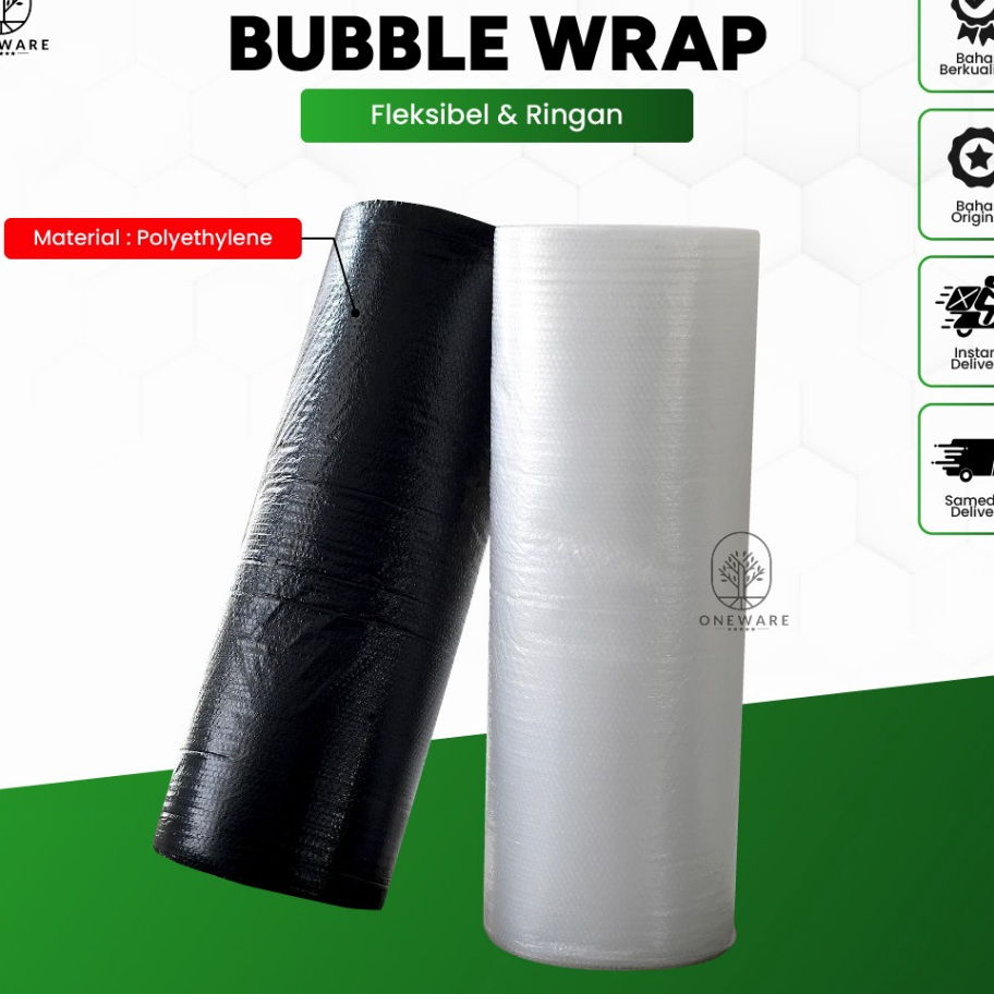 

FG2 Bubble Wrap Bening Dan Hitam 1 Roll 125 cm x 5 m Alat Perlindungan Produk Wwateroof Premium Quality By Oare