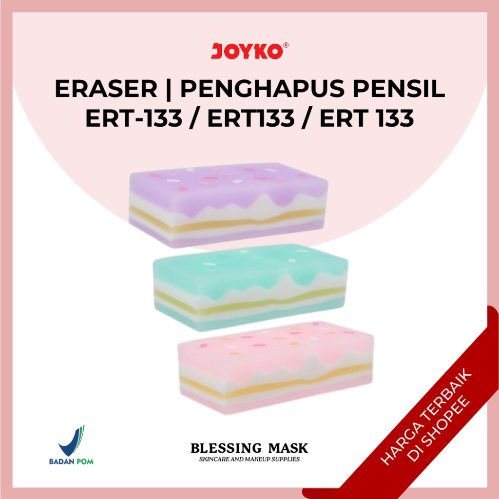 

Joyko Eraser ERT-133 / ERT133 / ERT 133 Penghapus pensil /pcs | ATK Blessingmask