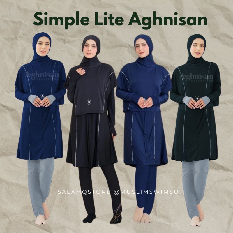 Baju Renang Muslimah Aghnisan Simple Lite dan Standar