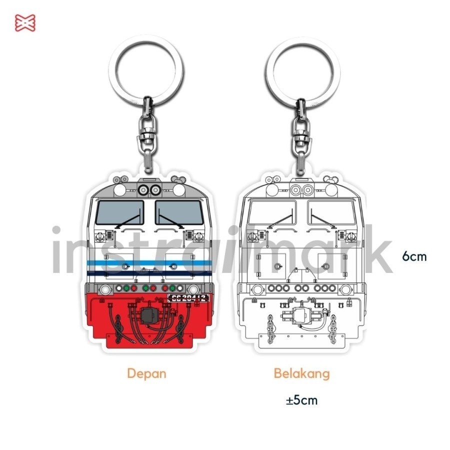 Lokomotif CC204 | Gantungan Kunci Akrilik - Batch 2